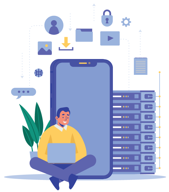 Cloud Phone Illustration